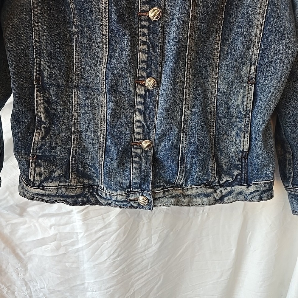 Back In The Saddle Womens L Denim Jacket Southwestern Detail Embroidery Rodeo - Picture 5 of 13